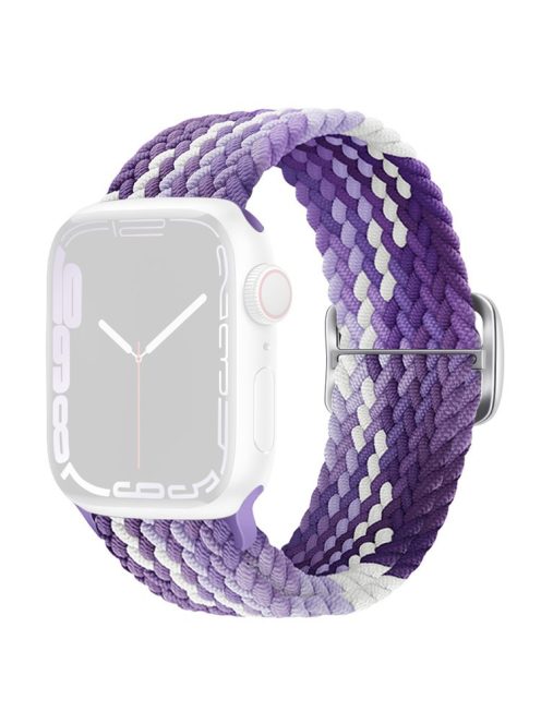 KALEBOL For Apple Watch 10 46mm / Ultra 2 / Ultra 49mm / 9 8 7 45mm / SE (2023) SE (2022) SE 6 5 4 44mm / 3 2 1 42mm Nylon Braided Watch Strap - Purple