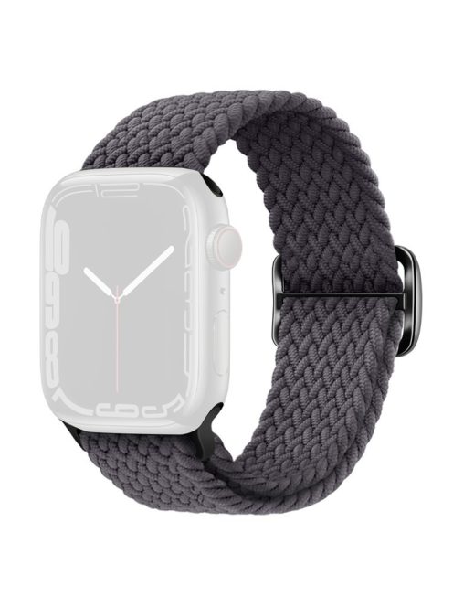 KALEBOL For Apple Watch 10 46mm / Ultra 2 / Ultra 49mm / 9 8 7 45mm / SE (2023) SE (2022) SE 6 5 4 44mm / 3 2 1 42mm Nylon Braided Watch Strap - Space Grey