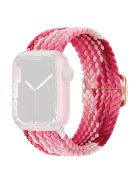 KALEBOL For Apple Watch 10 46mm / Ultra 2 / Ultra 49mm / 9 8 7 45mm / SE (2023) SE (2022) SE 6 5 4 44mm / 3 2 1 42mm Nylon Braided Watch Strap - Strawberry Red