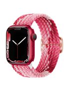 KALEBOL For Apple Watch 10 46mm / Ultra 2 / Ultra 49mm / 9 8 7 45mm / SE (2023) SE (2022) SE 6 5 4 44mm / 3 2 1 42mm Nylon Braided Watch Strap - Strawberry Red