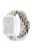 KALEBOL For Apple Watch 10 46mm / Ultra 2 / Ultra 49mm / 9 8 7 45mm / SE (2023) SE (2022) SE 6 5 4 44mm / 3 2 1 42mm Nylon Braided Watch Strap - White Rainbow