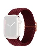 KALEBOL For Apple Watch 10 46mm / Ultra 2 / Ultra 49mm / 9 8 7 45mm / SE (2023) SE (2022) SE 6 5 4 44mm / 3 2 1 42mm Nylon Braided Watch Strap - Wine Red