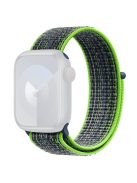 KALEBOL For Apple Watch 10 46mm / Ultra 2 / Ultra 49mm / 9 8 7 45mm / SE (2023) SE (2022) SE 6 5 4 44mm / 3 2 1 42mm Nylon Watch Band - Bright Green+Blue