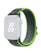 KALEBOL For Apple Watch 10 46mm / Ultra 2 / Ultra 49mm / 9 8 7 45mm / SE (2023) SE (2022) SE 6 5 4 44mm / 3 2 1 42mm Nylon Watch Band - Bright Green+Blue