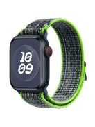 KALEBOL For Apple Watch 10 46mm / Ultra 2 / Ultra 49mm / 9 8 7 45mm / SE (2023) SE (2022) SE 6 5 4 44mm / 3 2 1 42mm Nylon Watch Band - Bright Green+Blue