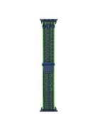 KALEBOL For Apple Watch 10 46mm / Ultra 2 / Ultra 49mm / 9 8 7 45mm / SE (2023) SE (2022) SE 6 5 4 44mm / 3 2 1 42mm Nylon Watch Band - Bright Green+Blue