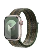 KALEBOL For Apple Watch 10 46mm / Ultra 2 / Ultra 49mm / 9 8 7 45mm / SE (2023) SE (2022) SE 6 5 4 44mm / 3 2 1 42mm Nylon Watch Band - Dark Green+Orange