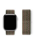 KALEBOL For Apple Watch 10 46mm / Ultra 2 / Ultra 49mm / 9 8 7 45mm / SE (2023) SE (2022) SE 6 5 4 44mm / 3 2 1 42mm Nylon Watch Band - Dark Green+Orange