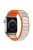 KALEBOL For Apple Watch 10 46mm / Ultra 2 / Ultra 49mm / 9 8 7 45mm / SE (2023) SE (2022) SE 6 5 4 44mm / 3 2 1 42mm Nylon Watch Band - Orange+Beige