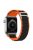 KALEBOL For Apple Watch 10 46mm / Ultra 2 / Ultra 49mm / 9 8 7 45mm / SE (2023) SE (2022) SE 6 5 4 44mm / 3 2 1 42mm Nylon Watch Band - Orange+Black