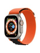 KALEBOL For Apple Watch 10 46mm / Ultra 2 / Ultra 49mm / 9 8 7 45mm / SE (2023) SE (2022) SE 6 5 4 44mm / 3 2 1 42mm Nylon Watch Band - Orange+Black