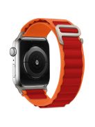 KALEBOL For Apple Watch 10 46mm / Ultra 2 / Ultra 49mm / 9 8 7 45mm / SE (2023) SE (2022) SE 6 5 4 44mm / 3 2 1 42mm Nylon Watch Band - Orange+Red