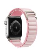 KALEBOL For Apple Watch 10 46mm / Ultra 2 / Ultra 49mm / 9 8 7 45mm / SE (2023) SE (2022) SE 6 5 4 44mm / 3 2 1 42mm Nylon Watch Band - Pink+Light Pink