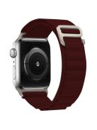 KALEBOL For Apple Watch 10 46mm / Ultra 2 / Ultra 49mm / 9 8 7 45mm / SE (2023) SE (2022) SE 6 5 4 44mm / 3 2 1 42mm Nylon Watch Band - Wine Red