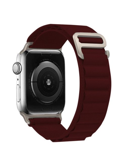 KALEBOL For Apple Watch 10 46mm / Ultra 2 / Ultra 49mm / 9 8 7 45mm / SE (2023) SE (2022) SE 6 5 4 44mm / 3 2 1 42mm Nylon Watch Band - Wine Red