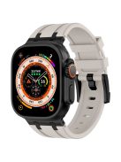 KALEBOL For Apple Watch 10 46mm / Ultra 2 / Ultra 49mm / 9 8 7 45mm / SE (2023) SE (2022) SE 6 5 4 44mm / 3 2 1 42mm Silicone Band - Black+Starlight