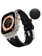 KALEBOL For Apple Watch 10 46mm / Ultra 2 / Ultra 49mm / 9 8 7 45mm / SE (2023) SE (2022) SE 6 5 4 44mm / 3 2 1 42mm Silicone Band - Silver+Black