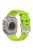 KALEBOL For Apple Watch 10 46mm / Ultra 2 / Ultra 49mm / 9 8 7 45mm / SE (2023) SE (2022) SE 6 5 4 44mm / 3 2 1 42mm Silicone Band - Silver+Green