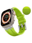 KALEBOL For Apple Watch 10 46mm / Ultra 2 / Ultra 49mm / 9 8 7 45mm / SE (2023) SE (2022) SE 6 5 4 44mm / 3 2 1 42mm Silicone Band - Silver+Green