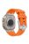 KALEBOL For Apple Watch 10 46mm / Ultra 2 / Ultra 49mm / 9 8 7 45mm / SE (2023) SE (2022) SE 6 5 4 44mm / 3 2 1 42mm Silicone Band - Silver+Orange