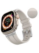 KALEBOL For Apple Watch 10 46mm / Ultra 2 / Ultra 49mm / 9 8 7 45mm / SE (2023) SE (2022) SE 6 5 4 44mm / 3 2 1 42mm Silicone Band - Silver+Starlight