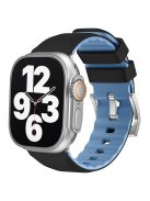 KALEBOL For Apple Watch 10 46mm / Ultra 2 / Ultra 49mm / 9 8 7 45mm / SE (2023) SE (2022) SE 6 5 4 44mm / 3 2 1 42mm Silicone Band Dual Color -  Black