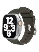 KALEBOL For Apple Watch 10 46mm / Ultra 2 / Ultra 49mm / 9 8 7 45mm / SE (2023) SE (2022) SE 6 5 4 44mm / 3 2 1 42mm Silicone Band Dual Color -  Blackish Green