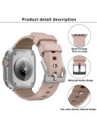 KALEBOL For Apple Watch 10 46mm / Ultra 2 / Ultra 49mm / 9 8 7 45mm / SE (2023) SE (2022) SE 6 5 4 44mm / 3 2 1 42mm Silicone Band Dual Color -  Light Grey