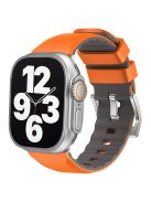 KALEBOL For Apple Watch 10 46mm / Ultra 2 / Ultra 49mm / 9 8 7 45mm / SE (2023) SE (2022) SE 6 5 4 44mm / 3 2 1 42mm Silicone Band Dual Color -  Orange