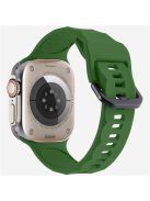 KALEBOL For Apple Watch 10 46mm / Ultra 2 / Ultra 49mm / 9 8 7 45mm / SE (2023) SE (2022) SE 6 5 4 44mm / 3 2 1 42mm Silicone Sport Watch Strap - Army Green