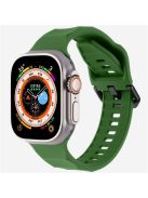 KALEBOL For Apple Watch 10 46mm / Ultra 2 / Ultra 49mm / 9 8 7 45mm / SE (2023) SE (2022) SE 6 5 4 44mm / 3 2 1 42mm Silicone Sport Watch Strap - Army Green