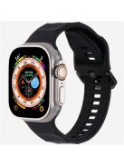 KALEBOL For Apple Watch 10 46mm / Ultra 2 / Ultra 49mm / 9 8 7 45mm / SE (2023) SE (2022) SE 6 5 4 44mm / 3 2 1 42mm Silicone Sport Watch Strap - Black