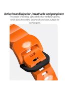 KALEBOL For Apple Watch 10 46mm / Ultra 2 / Ultra 49mm / 9 8 7 45mm / SE (2023) SE (2022) SE 6 5 4 44mm / 3 2 1 42mm Silicone Sport Watch Strap - Orange