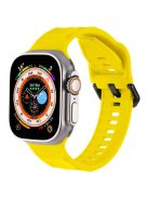 KALEBOL For Apple Watch 10 46mm / Ultra 2 / Ultra 49mm / 9 8 7 45mm / SE (2023) SE (2022) SE 6 5 4 44mm / 3 2 1 42mm Silicone Sport Watch Strap - Yellow