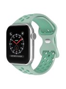 KALEBOL For Apple Watch 10 46mm / Ultra 2 / Ultra 49mm / 9 8 7 45mm / SE (2023) SE (2022) SE 6 5 4 44mm / 3 2 1 42mm Silicone Strap - Misty Green+Moss Grenn