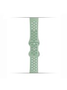 KALEBOL For Apple Watch 10 46mm / Ultra 2 / Ultra 49mm / 9 8 7 45mm / SE (2023) SE (2022) SE 6 5 4 44mm / 3 2 1 42mm Silicone Strap - Misty Green+Moss Grenn