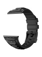 KALEBOL For Apple Watch 10 46mm / Ultra 2 / Ultra 49mm / 9 8 7 45mm / SE (2023) SE (2022) SE 6 5 4 44mm / 3 2 1 42mm Silicone Watch Band - Black+Black