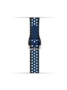 KALEBOL For Apple Watch 10 46mm / Ultra 2 / Ultra 49mm / 9 8 7 45mm / SE (2023) SE (2022) SE 6 5 4 44mm / 3 2 1 42mm Silicone Watch Band - Black+Blue