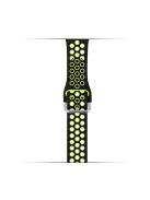 KALEBOL For Apple Watch 10 46mm / Ultra 2 / Ultra 49mm / 9 8 7 45mm / SE (2023) SE (2022) SE 6 5 4 44mm / 3 2 1 42mm Silicone Watch Band - Black+Green