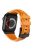 KALEBOL For Apple Watch 10 46mm / Ultra 2 / Ultra 49mm / 9 8 7 45mm / SE (2023) SE (2022) SE 6 5 4 44mm / 3 2 1 42mm Silicone Watch Band - Black+Orange