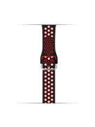 KALEBOL For Apple Watch 10 46mm / Ultra 2 / Ultra 49mm / 9 8 7 45mm / SE (2023) SE (2022) SE 6 5 4 44mm / 3 2 1 42mm Silicone Watch Band - Black+Red