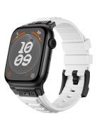 KALEBOL For Apple Watch 10 46mm / Ultra 2 / Ultra 49mm / 9 8 7 45mm / SE (2023) SE (2022) SE 6 5 4 44mm / 3 2 1 42mm Silicone Watch Band - Black+White