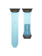 KALEBOL For Apple Watch 10 46mm / Ultra 2 / Ultra 49mm / 9 8 7 45mm / SE (2023) SE (2022) SE 6 5 4 44mm / 3 2 1 42mm Silicone Watch Band - Blue / Black