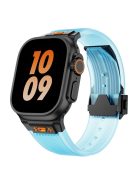 KALEBOL For Apple Watch 10 46mm / Ultra 2 / Ultra 49mm / 9 8 7 45mm / SE (2023) SE (2022) SE 6 5 4 44mm / 3 2 1 42mm Silicone Watch Band - Blue / Black