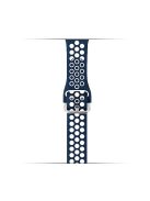 KALEBOL For Apple Watch 10 46mm / Ultra 2 / Ultra 49mm / 9 8 7 45mm / SE (2023) SE (2022) SE 6 5 4 44mm / 3 2 1 42mm Silicone Watch Band - Blue+White