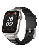 KALEBOL For Apple Watch 10 46mm / Ultra 2 / Ultra 49mm / 9 8 7 45mm / SE (2023) SE (2022) SE 6 5 4 44mm / 3 2 1 42mm Silicone Watch Band - Itanium+Black