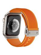 KALEBOL For Apple Watch 10 46mm / Ultra 2 / Ultra 49mm / 9 8 7 45mm / SE (2023) SE (2022) SE 6 5 4 44mm / 3 2 1 42mm Silicone Watch Band - Orange