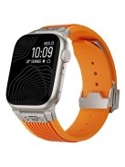 KALEBOL For Apple Watch 10 46mm / Ultra 2 / Ultra 49mm / 9 8 7 45mm / SE (2023) SE (2022) SE 6 5 4 44mm / 3 2 1 42mm Silicone Watch Band - Orange