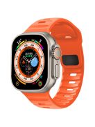 KALEBOL For Apple Watch 10 46mm / Ultra 2 / Ultra 49mm / 9 8 7 45mm / SE (2023) SE (2022) SE 6 5 4 44mm / 3 2 1 42mm Silicone Watch Band - Orange