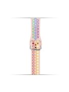 KALEBOL For Apple Watch 10 46mm / Ultra 2 / Ultra 49mm / 9 8 7 45mm / SE (2023) SE (2022) SE 6 5 4 44mm / 3 2 1 42mm Silicone Watch Band - Pink+Rainbow